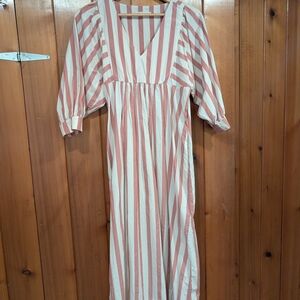 Marine Layer Pink and White Striped Dress